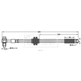 Flexible de frein BORG & BECK BBH7734