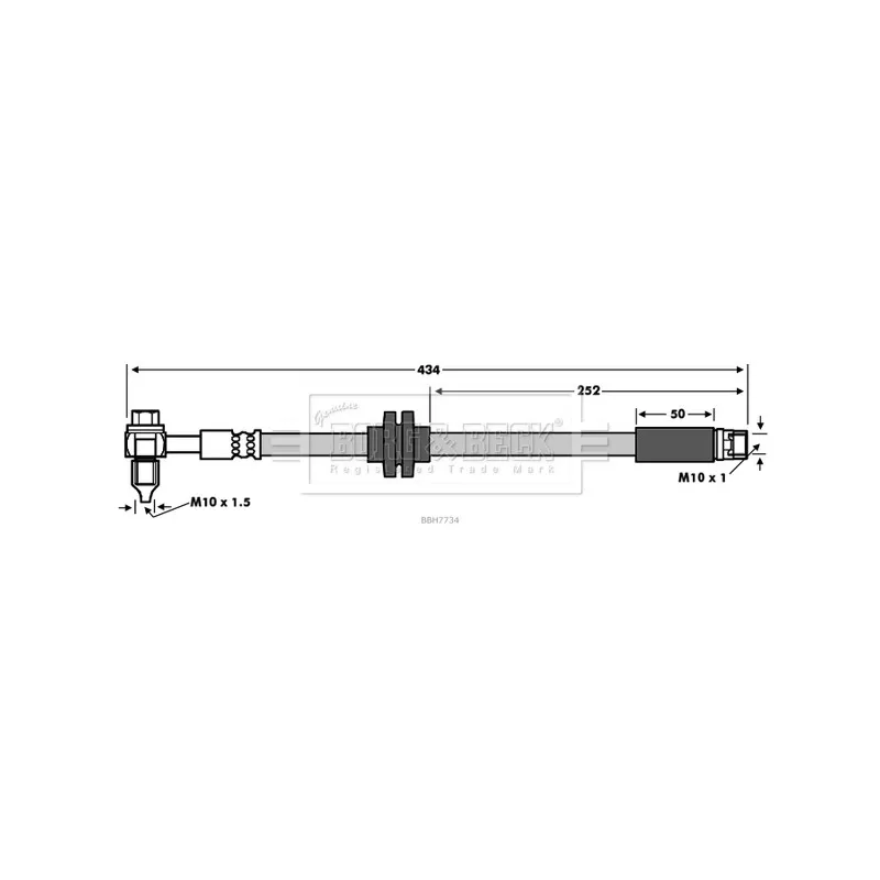 Flexible de frein BORG & BECK BBH7734