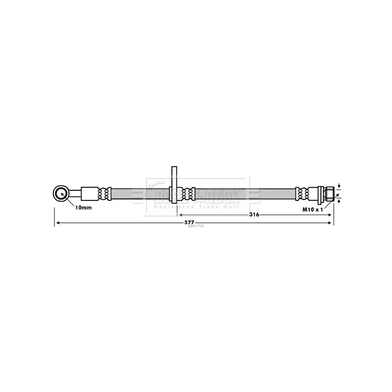 Flexible de frein BORG & BECK BBH7750