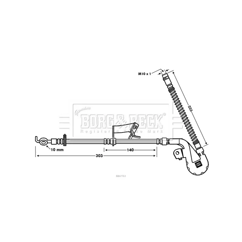 Flexible de frein BORG & BECK BBH7763