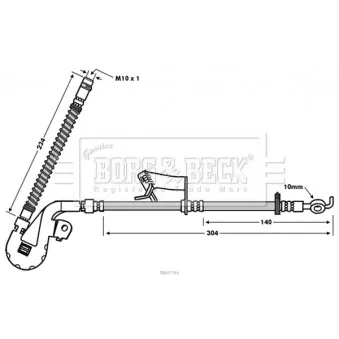 Flexible de frein BORG & BECK BBH7764