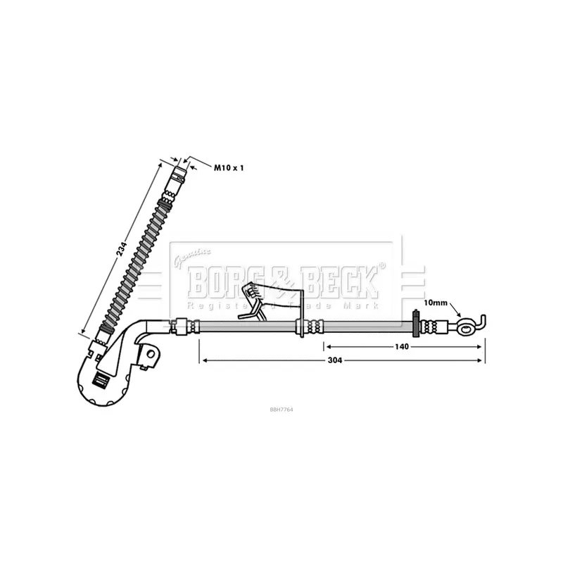 Flexible de frein BORG & BECK BBH7764