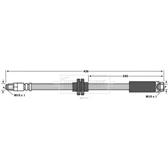Flexible de frein BORG & BECK BBH7772