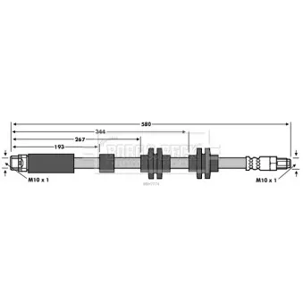 Flexible de frein BORG & BECK BBH7774