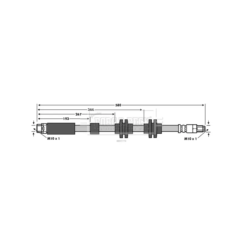 Flexible de frein BORG & BECK BBH7774