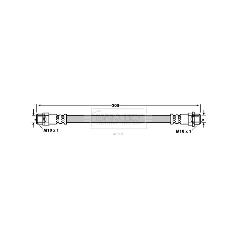 Flexible de frein BORG & BECK BBH7776