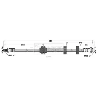 Flexible de frein BORG & BECK BBH7778