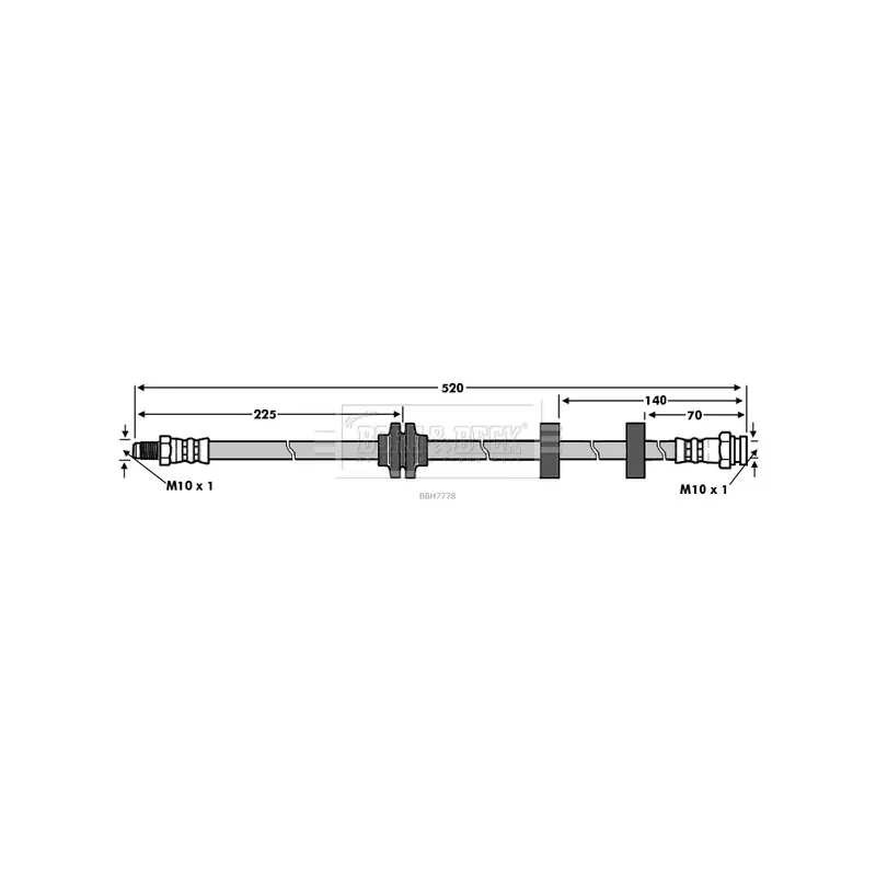 Flexible de frein BORG & BECK BBH7778