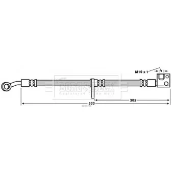 Flexible de frein BORG & BECK BBH7788