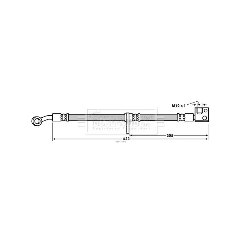 Flexible de frein BORG & BECK BBH7788