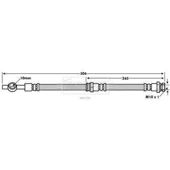 Flexible de frein BORG & BECK BBH7794
