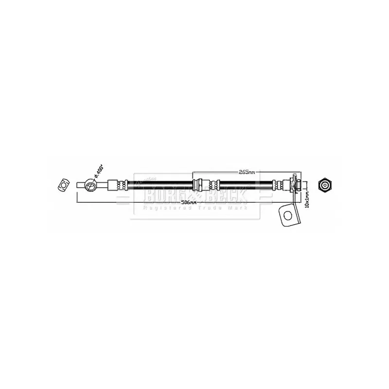 Flexible de frein BORG & BECK BBH7796