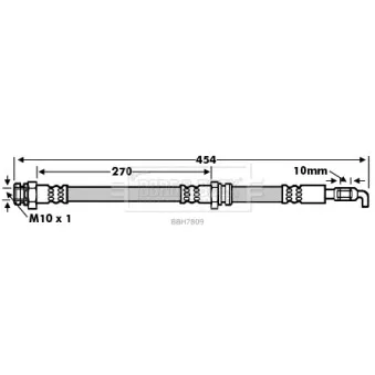 Flexible de frein BORG & BECK BBH7809