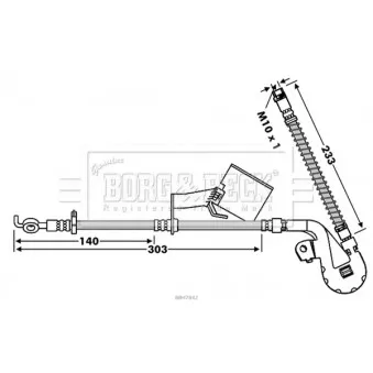 Flexible de frein BORG & BECK BBH7842