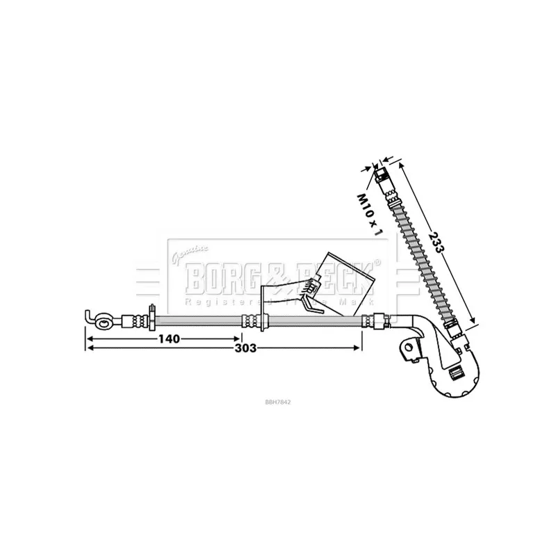 Flexible de frein BORG & BECK BBH7842