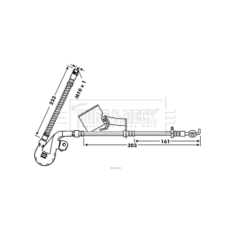 Flexible de frein BORG & BECK BBH7843