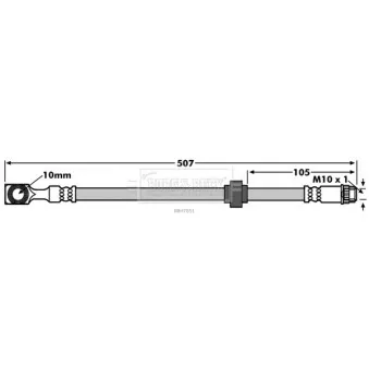 Flexible de frein BORG & BECK BBH7851