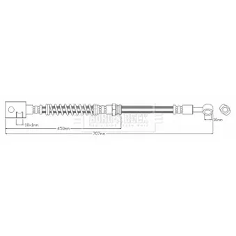 Flexible de frein BORG & BECK BBH7859