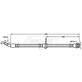 Flexible de frein BORG & BECK BBH7865