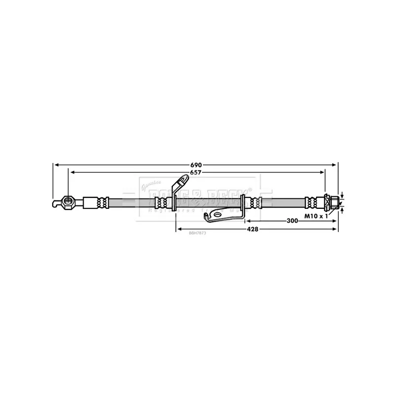 Flexible de frein BORG & BECK BBH7873