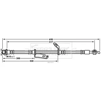 Flexible de frein BORG & BECK BBH7874