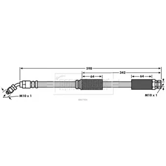 Flexible de frein BORG & BECK BBH7904