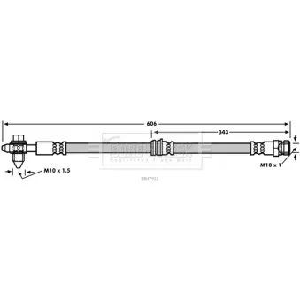 Flexible de frein BORG & BECK BBH7912