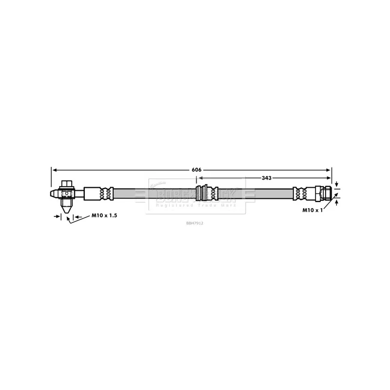 Flexible de frein BORG & BECK BBH7912