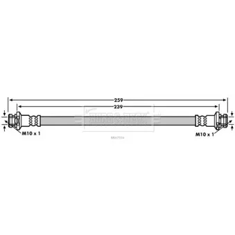 Flexible de frein BORG & BECK BBH7934