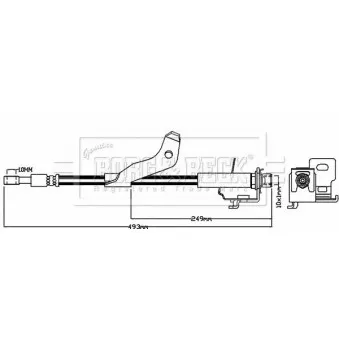 Flexible de frein BORG & BECK BBH7972