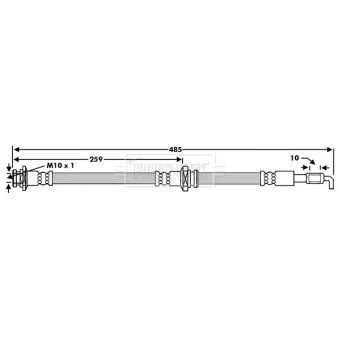Flexible de frein BORG & BECK BBH7979