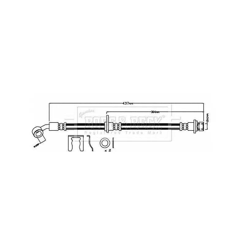 Flexible de frein BORG & BECK BBH7989
