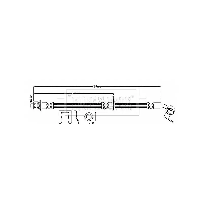 Flexible de frein BORG & BECK BBH7990