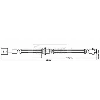 Flexible de frein BORG & BECK BBH8004