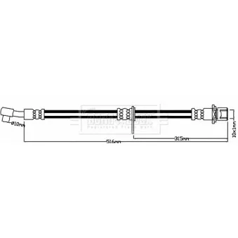 Flexible de frein BORG & BECK BBH8033
