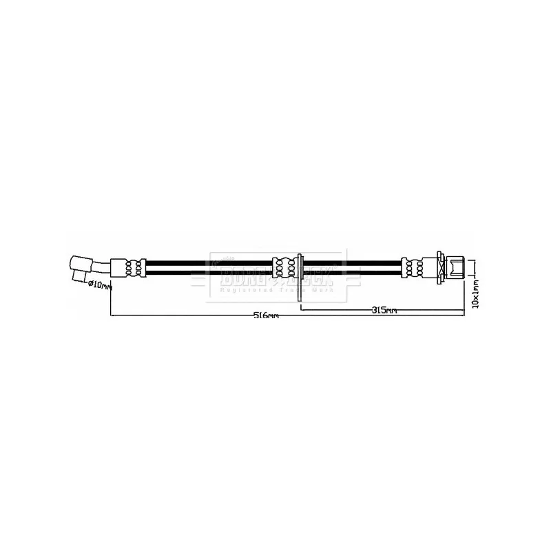 Flexible de frein BORG & BECK BBH8033