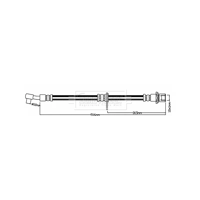 Flexible de frein BORG & BECK BBH8034