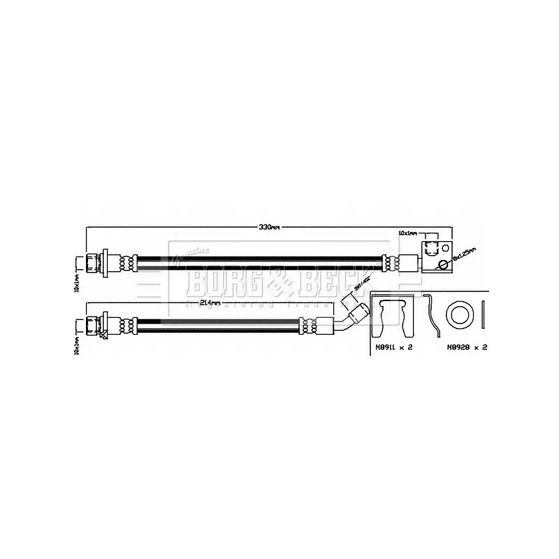 Flexible de frein BORG & BECK BBH8035