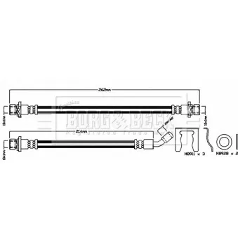 Flexible de frein BORG & BECK BBH8036
