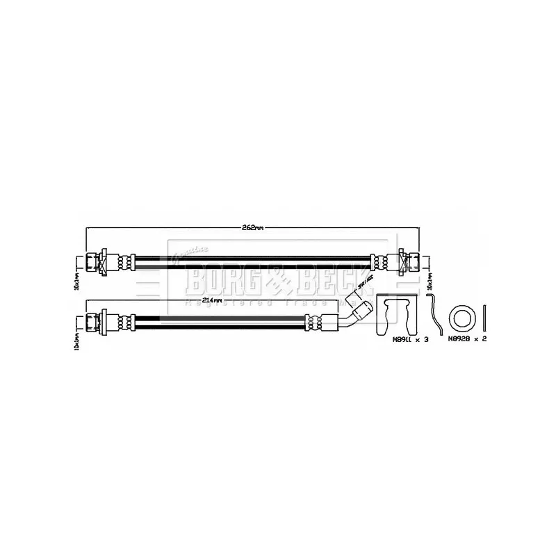 Flexible de frein BORG & BECK BBH8036