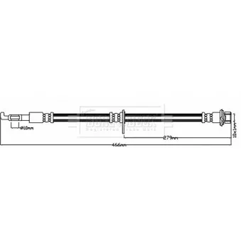 Flexible de frein BORG & BECK BBH8037