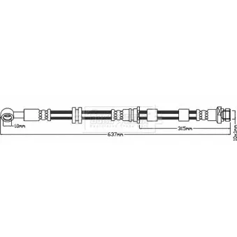 Flexible de frein BORG & BECK BBH8039