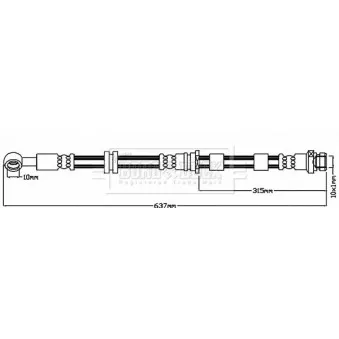 Flexible de frein BORG & BECK BBH8040