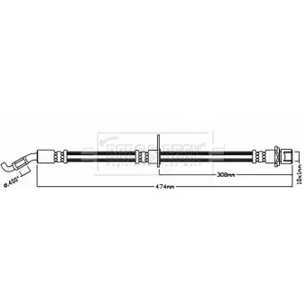 Flexible de frein BORG & BECK BBH8045