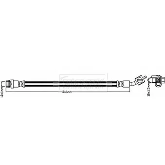 Flexible de frein BORG & BECK BBH8111