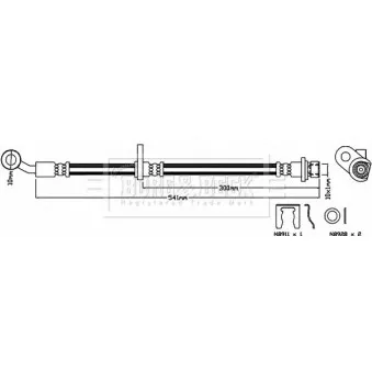 Flexible de frein BORG & BECK BBH8157