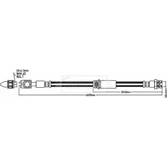 Flexible de frein BORG & BECK BBH8166