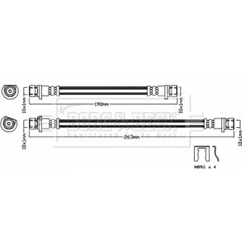 Flexible de frein BORG & BECK BBH8174