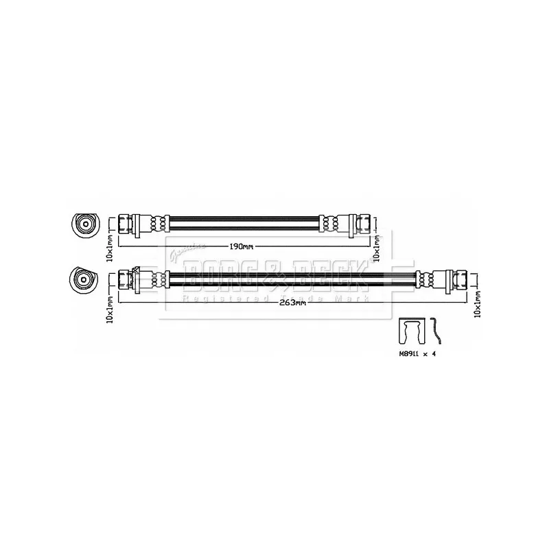 Flexible de frein BORG & BECK BBH8174