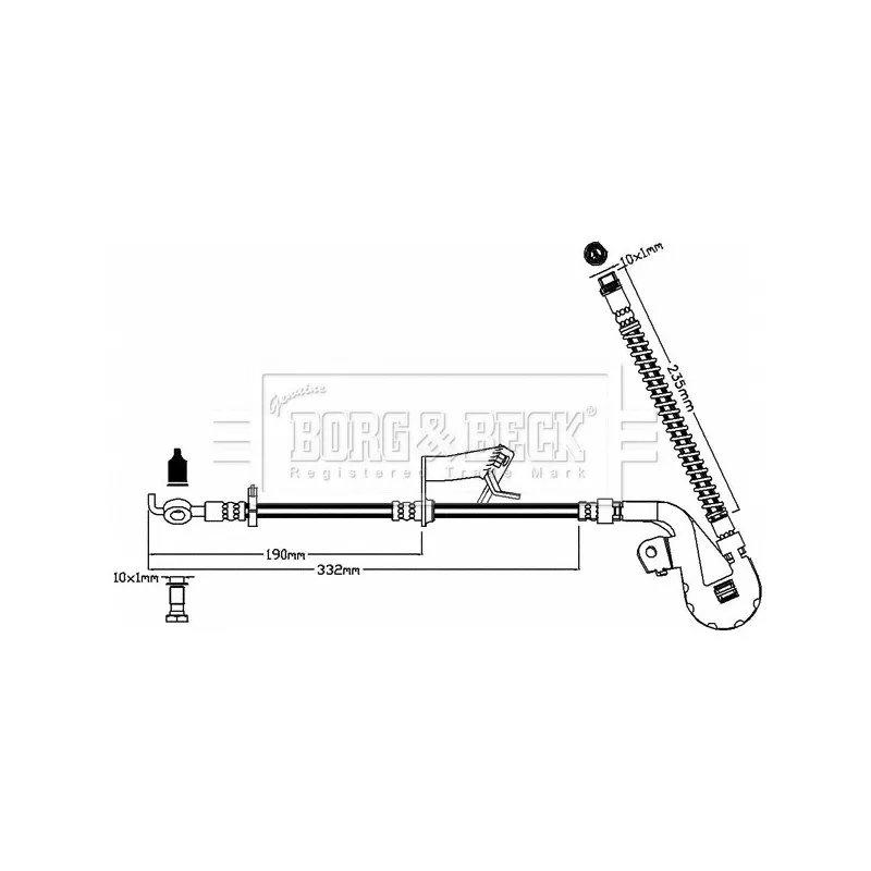 Flexible de frein BORG & BECK BBH8190